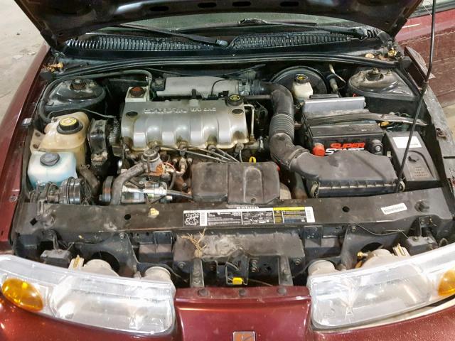 1G8ZH52801Z337081 - 2001 SATURN SL1 MAROON photo 7