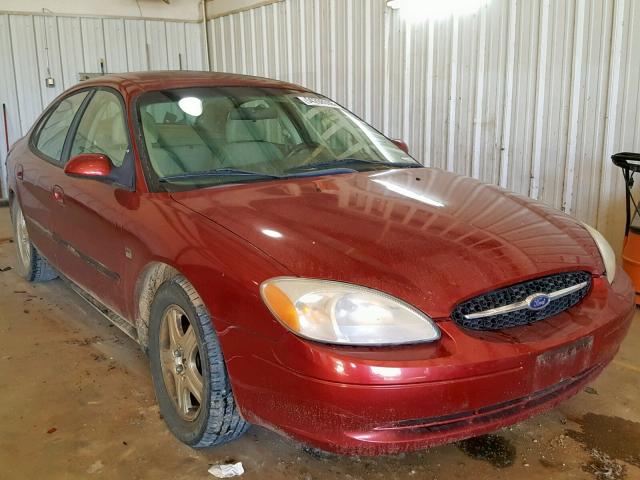 1FAFP56S6YA184139 - 2000 FORD TAURUS SEL RED photo 1