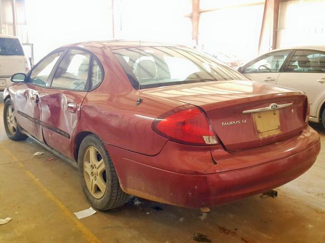 1FAFP56S6YA184139 - 2000 FORD TAURUS SEL RED photo 3