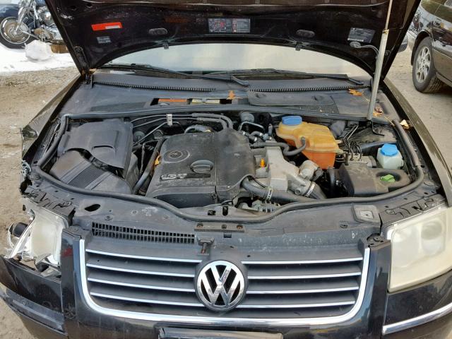 WVWPD63B62P177262 - 2002 VOLKSWAGEN PASSAT GLS BLACK photo 7