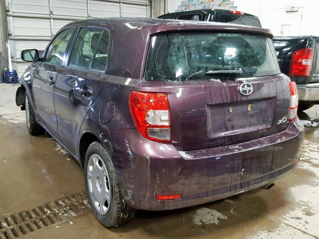 JTKKU4B44AJ053616 - 2010 TOYOTA SCION XD PURPLE photo 3