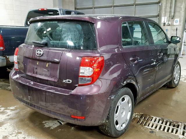 JTKKU4B44AJ053616 - 2010 TOYOTA SCION XD PURPLE photo 4