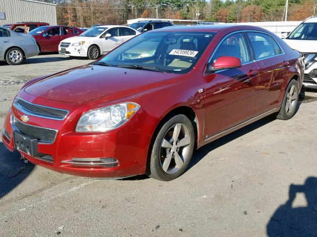 1G1ZJ57B18F244878 - 2008 CHEVROLET MALIBU 2LT RED photo 2