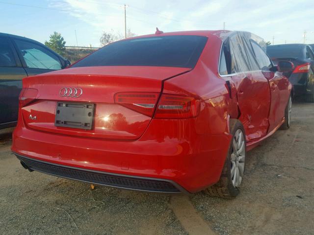 WAUAFAFL6FN020899 - 2015 AUDI A4 PREMIUM RED photo 4