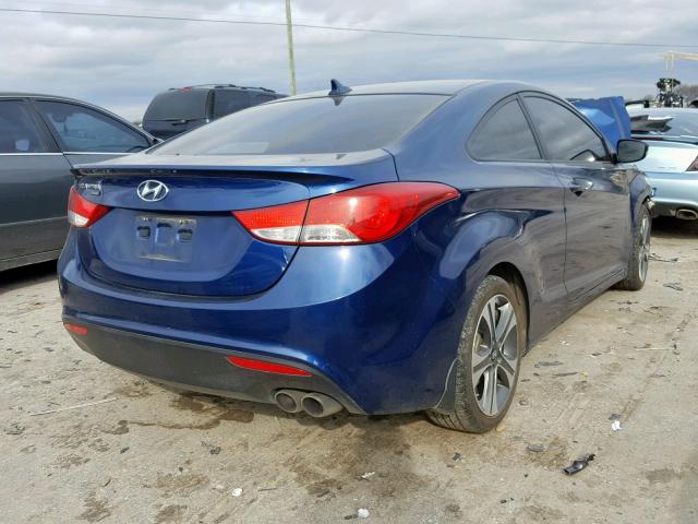 KMHDH6AE4DU015912 - 2013 HYUNDAI ELANTRA CO BLUE photo 4