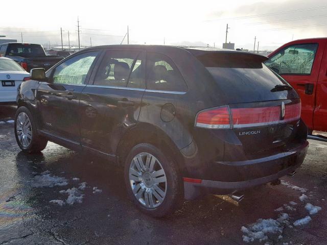 2LMDU88C58BJ09776 - 2008 LINCOLN MKX BLACK photo 3