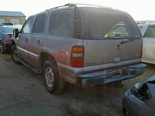 1GKEK13Z63J325321 - 2003 GMC YUKON GRAY photo 3