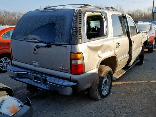 1GKEK13Z63J325321 - 2003 GMC YUKON GRAY photo 4