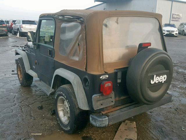 1J4FA29P41P317088 - 2001 JEEP WRANGLER / BLACK photo 3