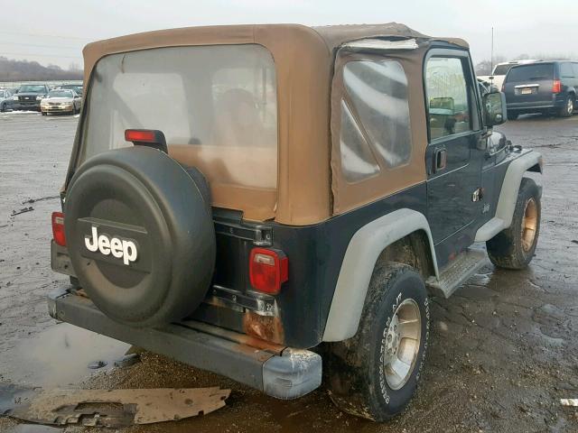 1J4FA29P41P317088 - 2001 JEEP WRANGLER / BLACK photo 4