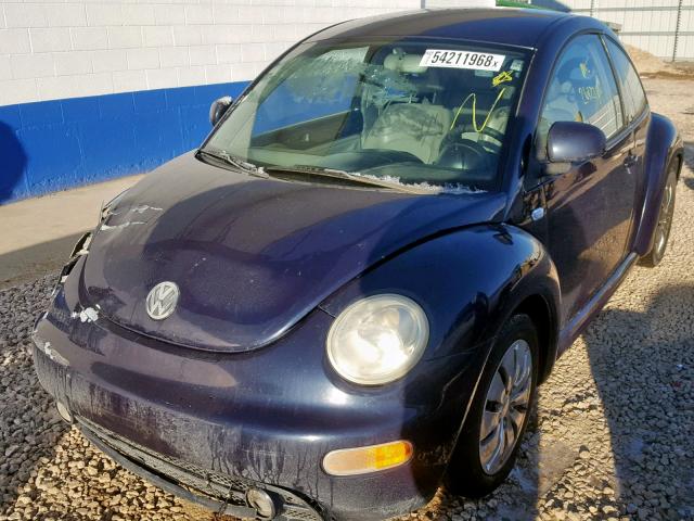 3VWCF21C2YM454966 - 2000 VOLKSWAGEN NEW BEETLE ლურჯი ფოტო 2