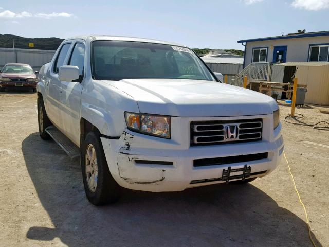 2HJYK16536H524927 - 2006 HONDA RIDGELINE WHITE photo 1