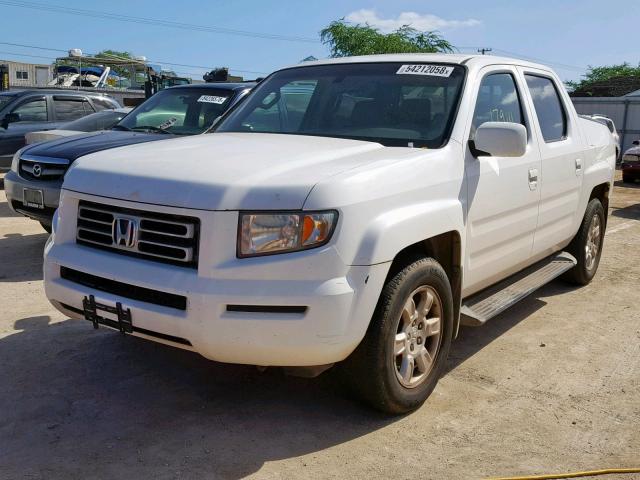 2HJYK16536H524927 - 2006 HONDA RIDGELINE WHITE photo 2