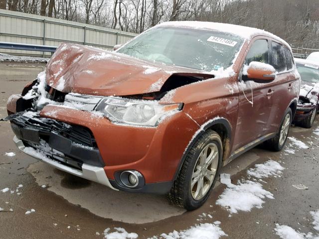 JA4AZ3A33FZ009326 - 2015 MITSUBISHI OUTLANDER ORANGE photo 2