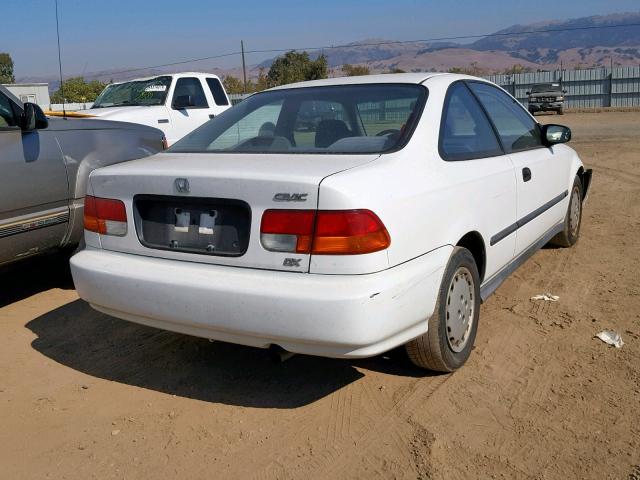 1HGEJ6223VL076906 - 1997 HONDA CIVIC DX WHITE photo 4