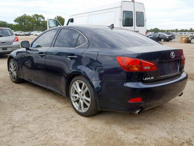 JTHBE262X72011616 - 2007 LEXUS IS 350 BLUE photo 3