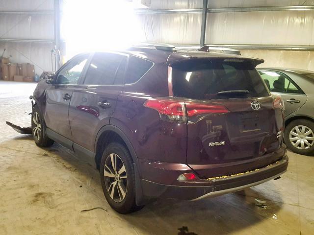 2T3RFREV0JW709975 - 2018 TOYOTA RAV4 ADVEN PURPLE photo 3