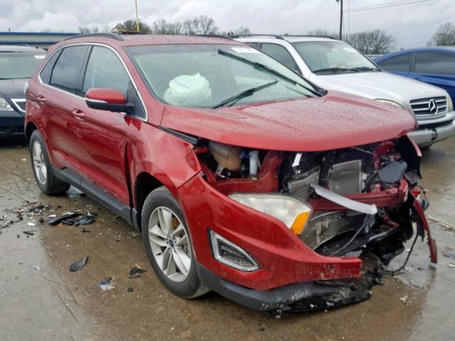 2FMTK3J82FBB65418 - 2015 FORD EDGE SEL RED photo 1