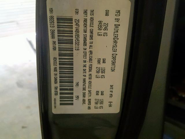 2D4FV48V85H532119 - 2005 DODGE MAGNUM SXT GRAY photo 10