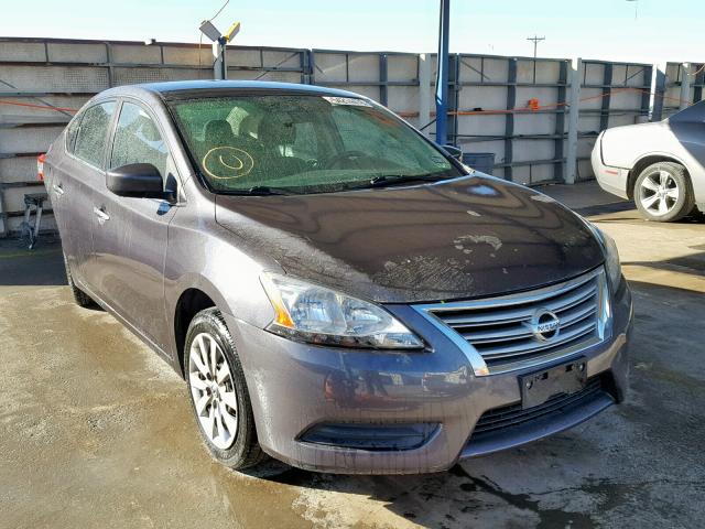 3N1AB7AP0EL643187 - 2014 NISSAN SENTRA S GRAY photo 1