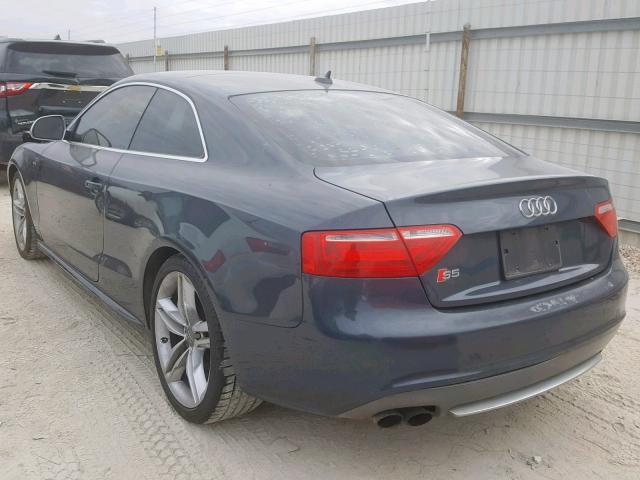 WAURV78T49A000992 - 2009 AUDI S5 QUATTRO GRAY photo 3