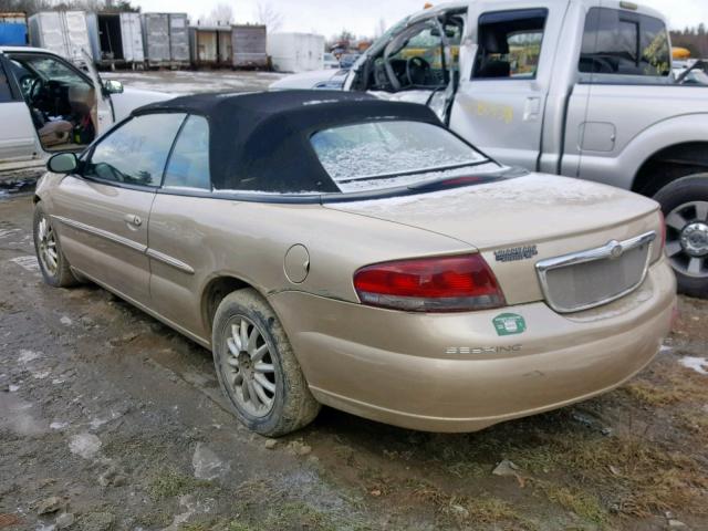 1C3EL55U21N693068 - 2001 CHRYSLER SEBRING LX GOLD photo 3