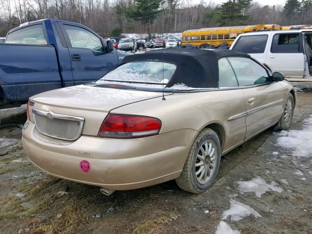 1C3EL55U21N693068 - 2001 CHRYSLER SEBRING LX GOLD photo 4