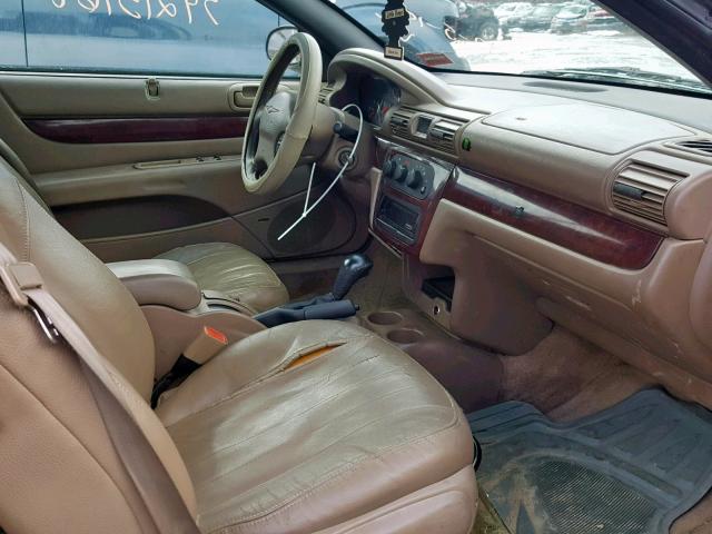 1C3EL55U21N693068 - 2001 CHRYSLER SEBRING LX GOLD photo 5