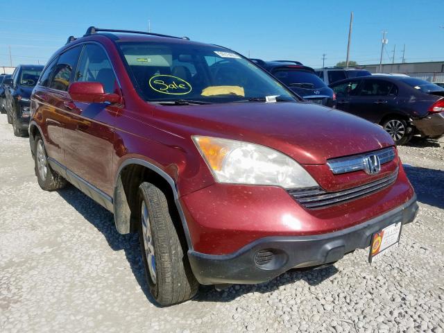 JHLRE38758C020589 - 2008 HONDA CR-V EXL BURGUNDY photo 1