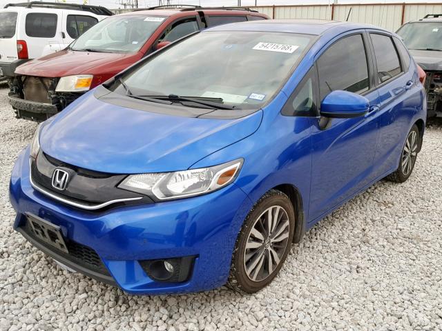 3HGGK5G86FM709119 - 2015 HONDA FIT EX BLUE photo 2