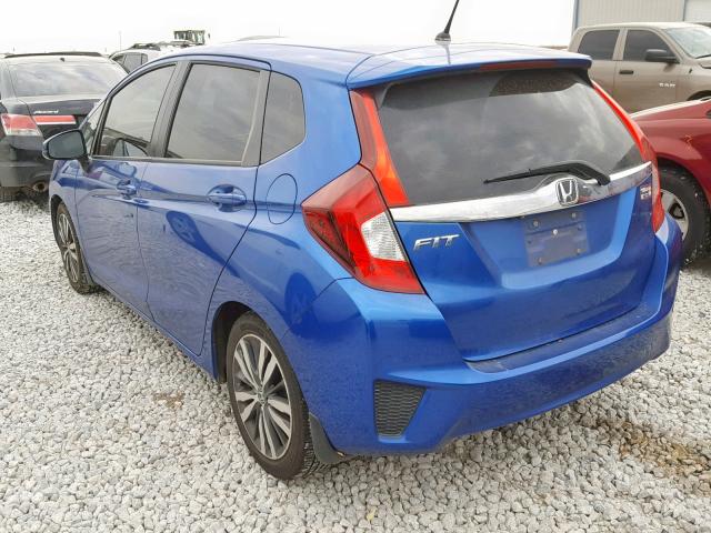 3HGGK5G86FM709119 - 2015 HONDA FIT EX BLUE photo 3