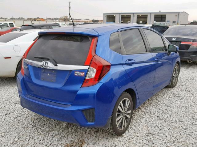 3HGGK5G86FM709119 - 2015 HONDA FIT EX BLUE photo 4