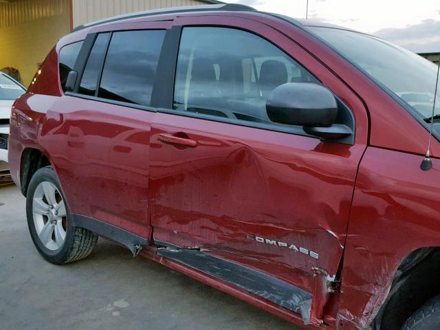 1C4NJCBA9GD525085 - 2016 JEEP COMPASS SP 勃艮第红 照片 9