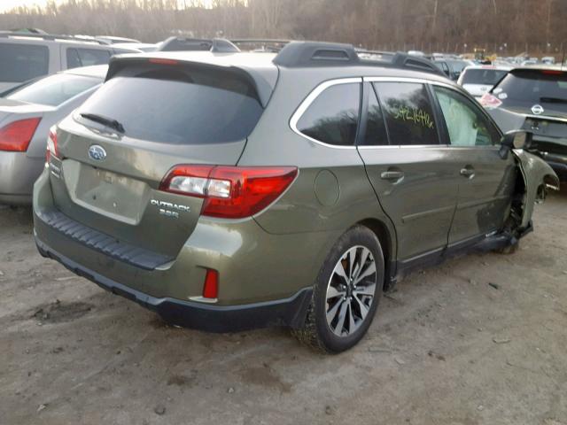 4S4BSENC6G3311357 - 2016 SUBARU OUTBACK 3. GREEN photo 4