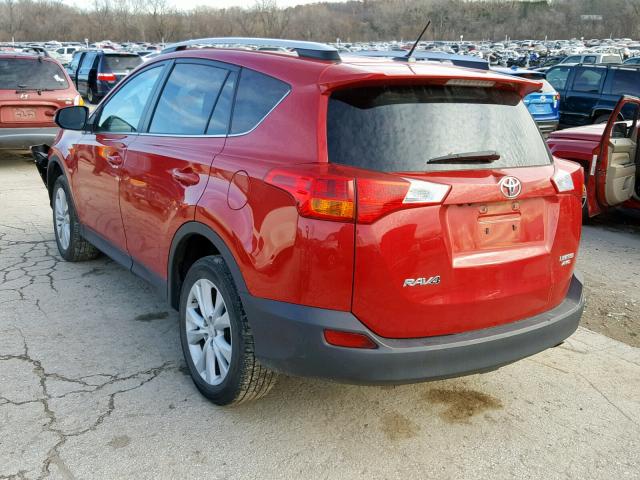 2T3DFREV8DW073014 - 2013 TOYOTA RAV4 LIMIT RED photo 3