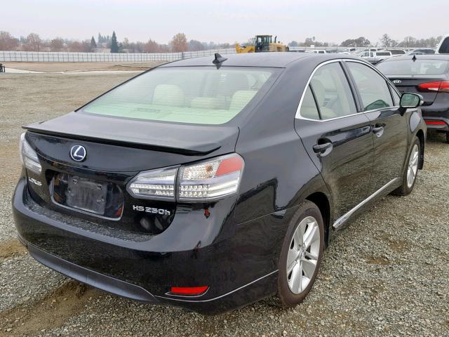 JTHBB1BA9A2016314 - 2010 LEXUS HS 250H BLACK photo 4