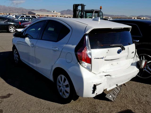 JTDKDTB31F1578259 - 2015 TOYOTA PRIUS C WHITE photo 3