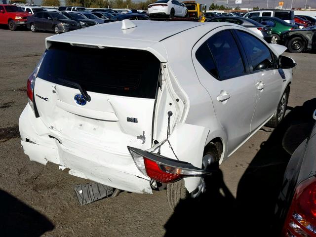 JTDKDTB31F1578259 - 2015 TOYOTA PRIUS C WHITE photo 4