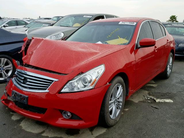 JN1CV6AR7DM353464 - 2013 INFINITI G37 RED photo 2