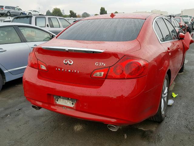 JN1CV6AR7DM353464 - 2013 INFINITI G37 RED photo 4