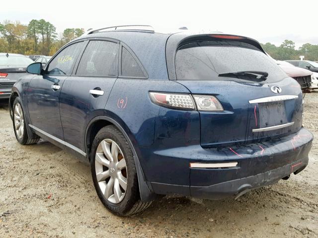 JNRAS08U58X100460 - 2008 INFINITI FX35 BLUE photo 3