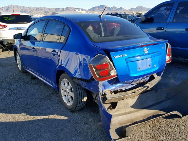 3N1AB6APXAL718384 - 2010 NISSAN SENTRA 2.0 BLUE photo 3