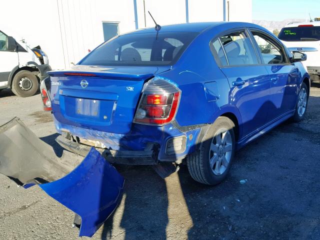 3N1AB6APXAL718384 - 2010 NISSAN SENTRA 2.0 BLUE photo 4