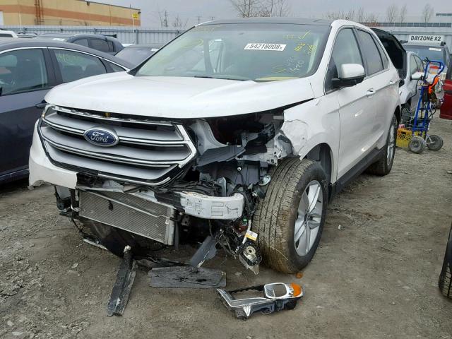 2FMPK4J81GBC54261 - 2016 FORD EDGE SEL WHITE photo 2