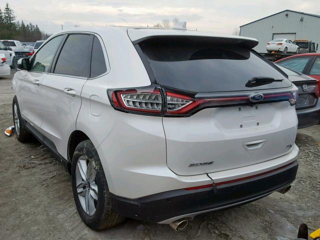 2FMPK4J81GBC54261 - 2016 FORD EDGE SEL WHITE photo 3