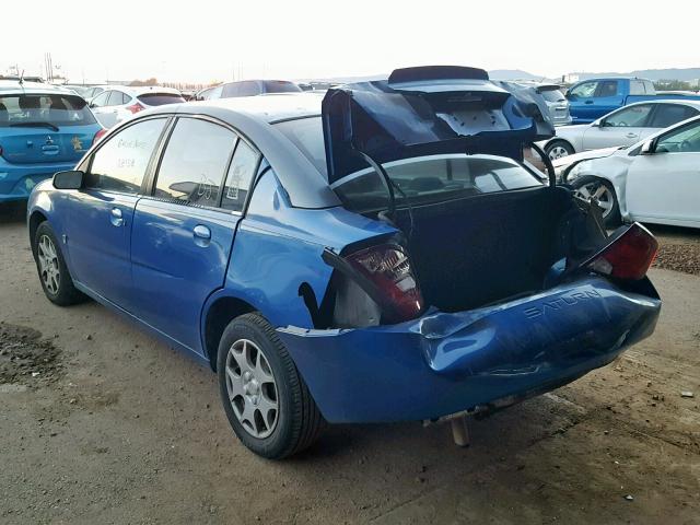 1G8AJ52F63Z138524 - 2003 SATURN ION LEVEL BLUE photo 3