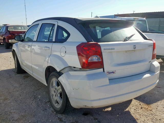 1B3HB48A99D222478 - 2009 DODGE CALIBER SX WHITE photo 3