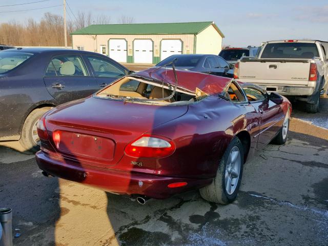 SAJGX5743VC001389 - 1997 JAGUAR XK8 RED photo 4