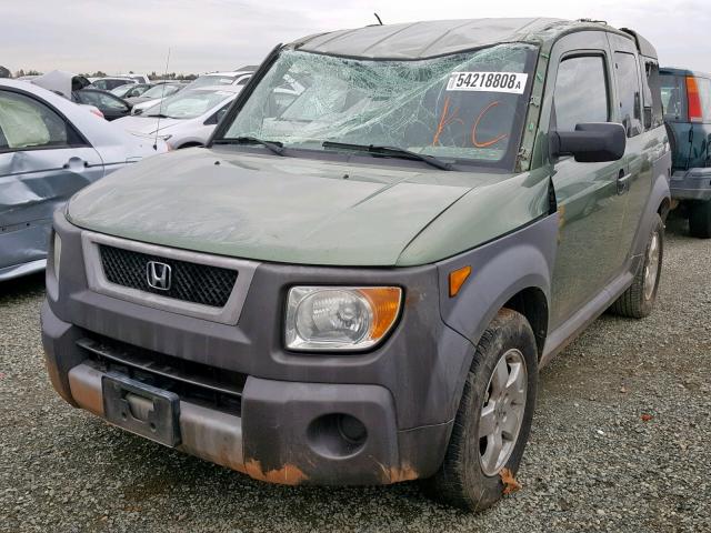 5J6YH28615L026767 - 2005 HONDA ELEMENT EX GREEN photo 2