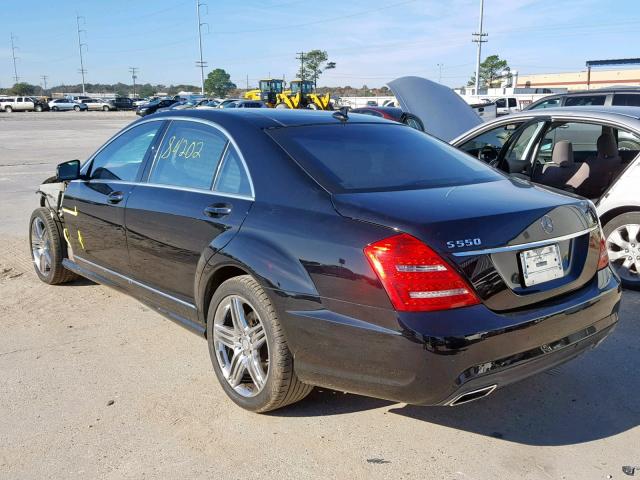 WDDNG7DB2DA518722 - 2013 MERCEDES-BENZ S 550 BLACK photo 3